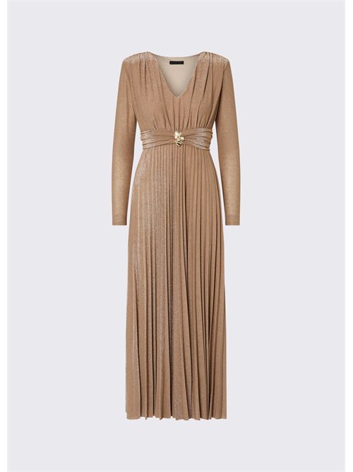 Abito lungo in lurex plissé LIU JO | CF6297JZ871/A4408